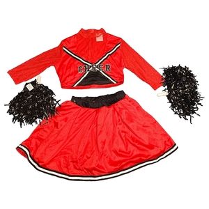 Adult Medium CHEERLEADER Costume with POM POMS